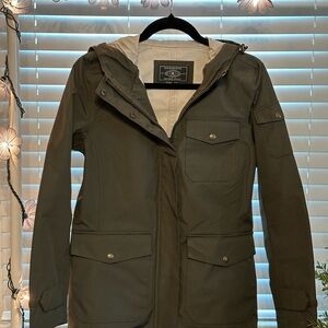 Women's Olive Green Rain Jacket